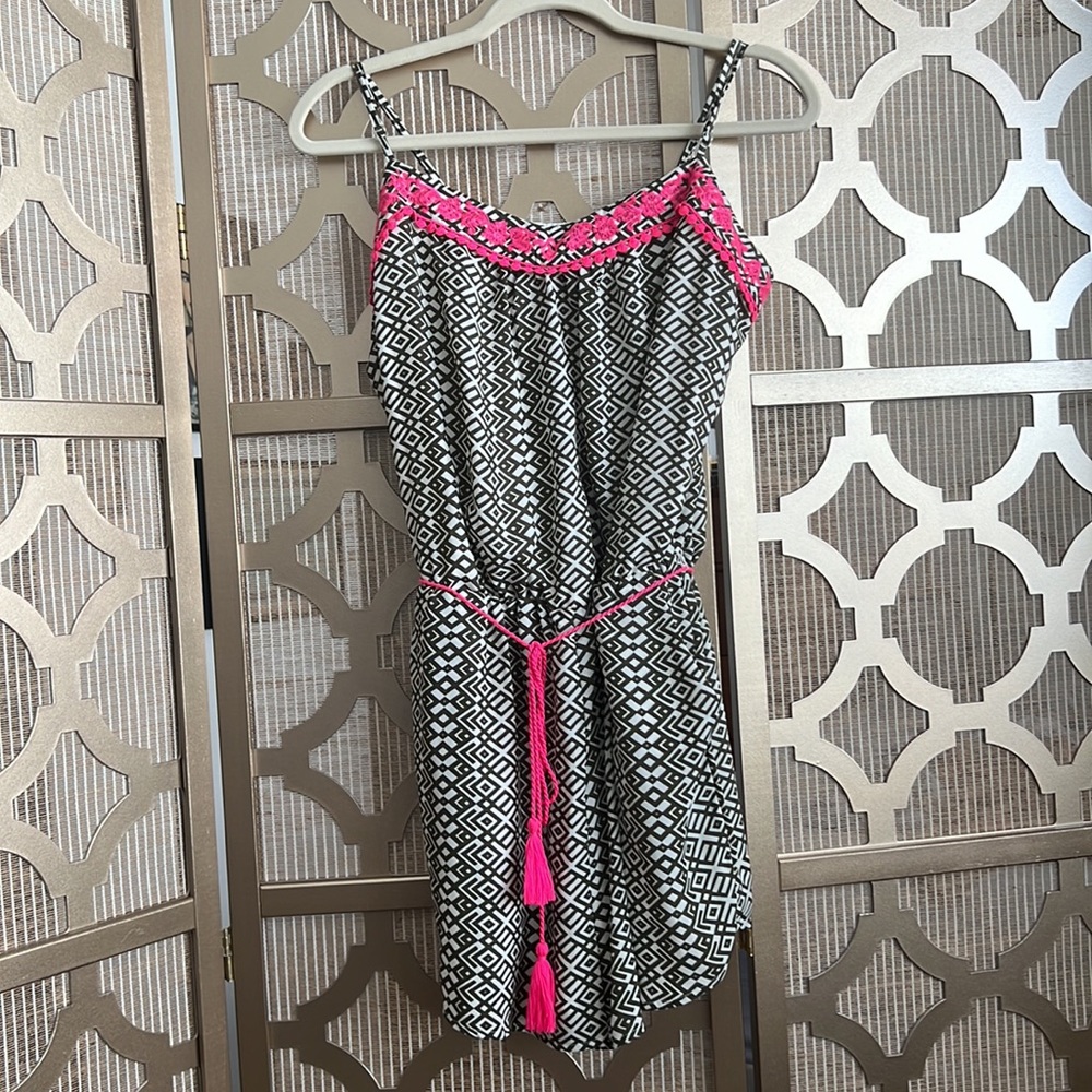 Geometric Print Romper